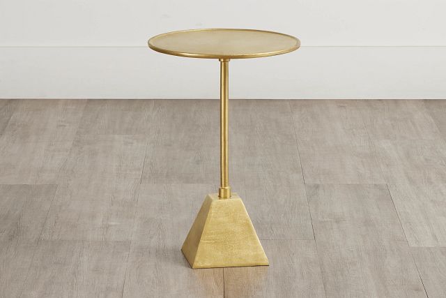Brent Gold Metal Accent Table