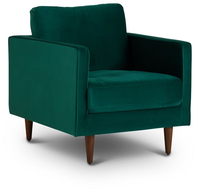 Luna Dark Green Velvet Chair (1)