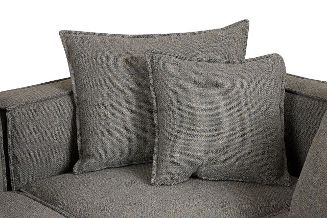 Tatum Gray Fabric 6-piece Pit Sectional