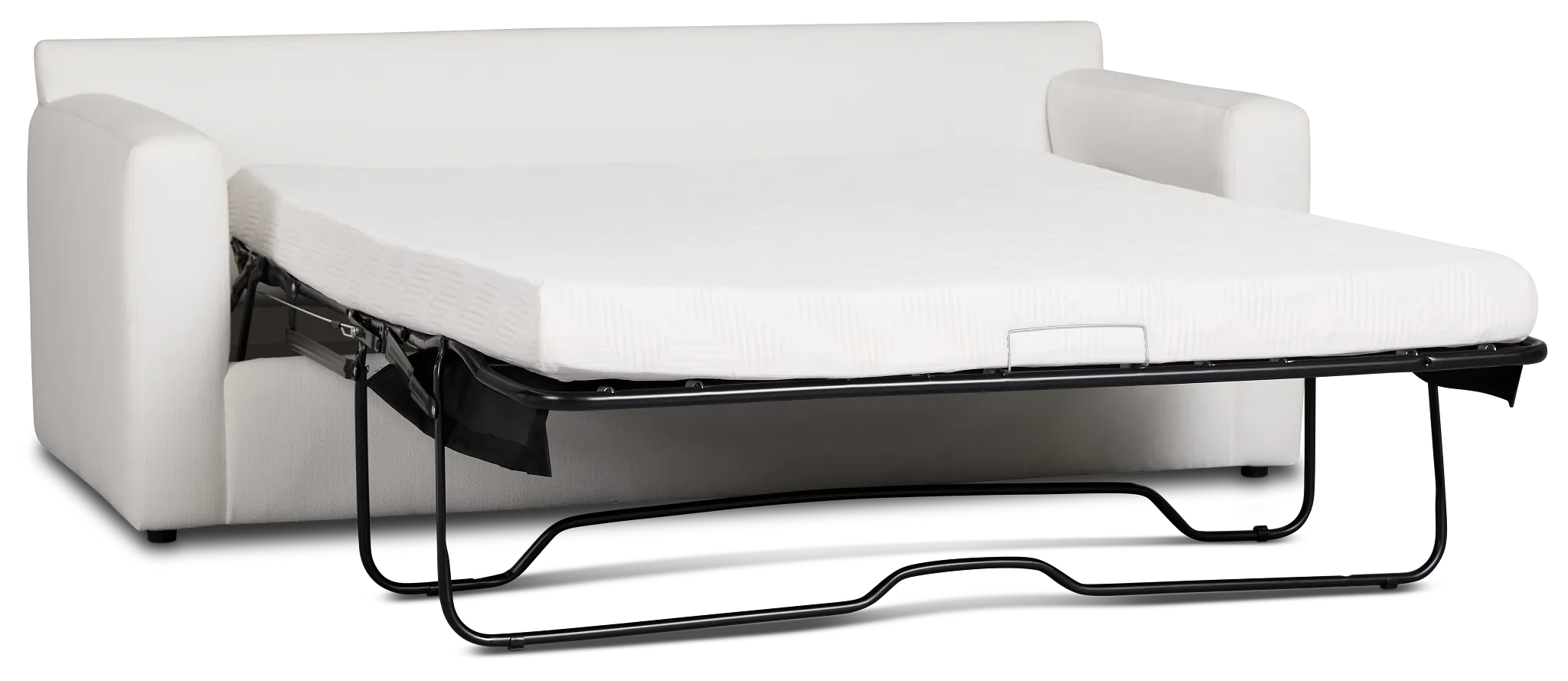 Rhodes White Fabric Memory Foam Sleeper