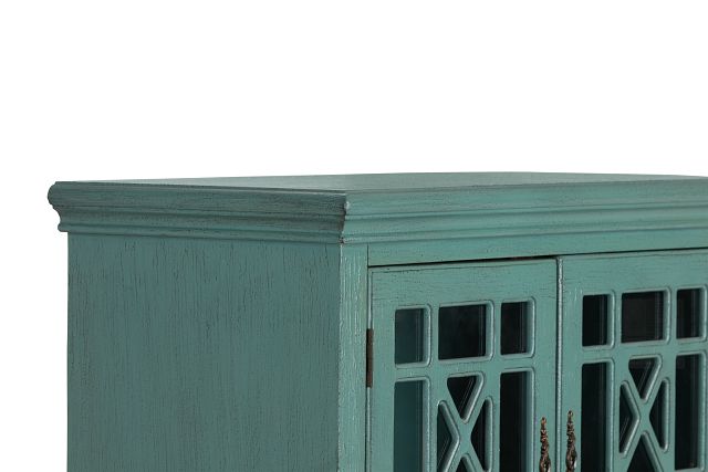 Alexis Teal Two-door Cabinet