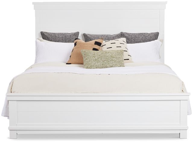 Anton White Panel Bed