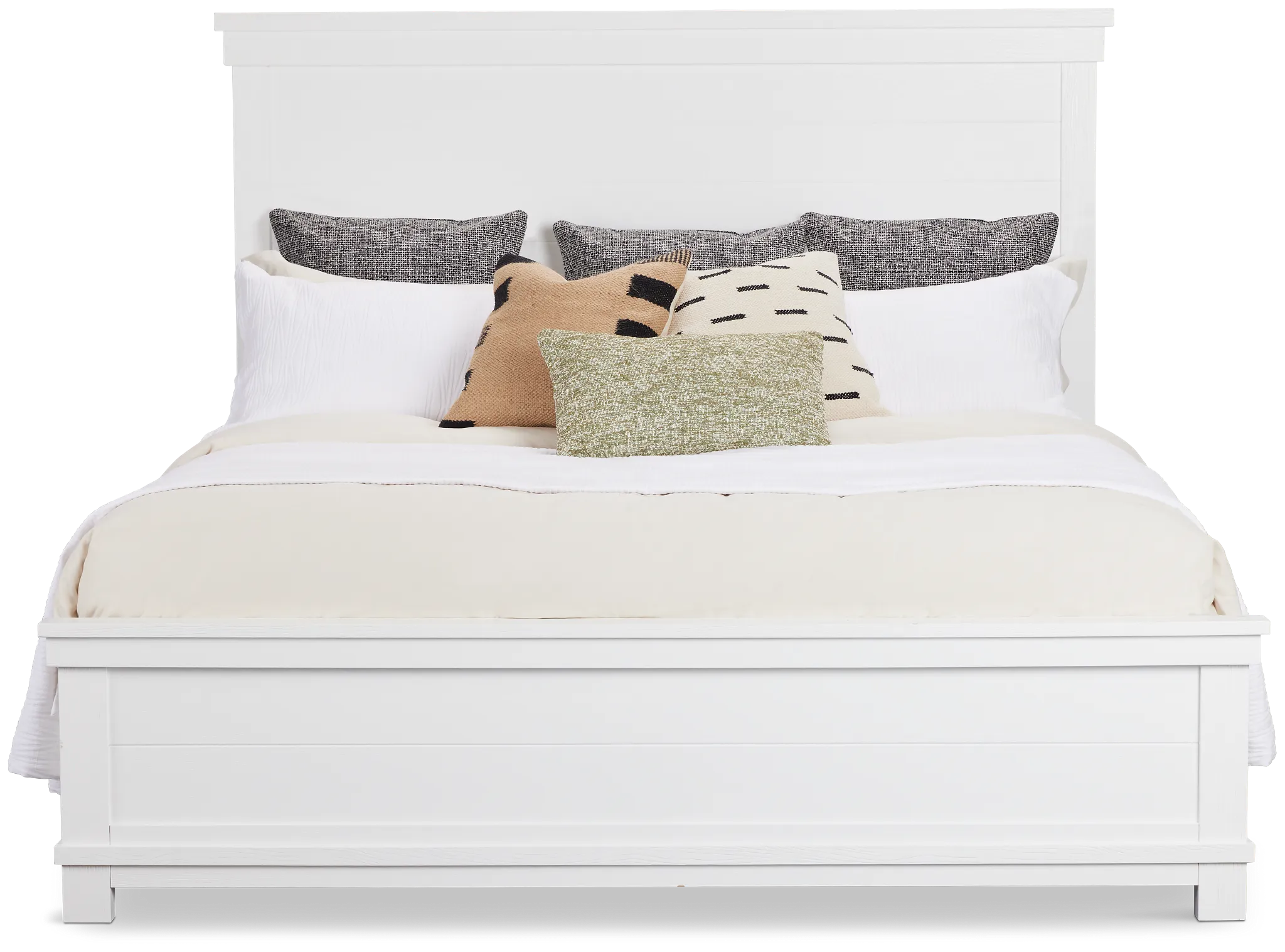 Anton White Panel Bed