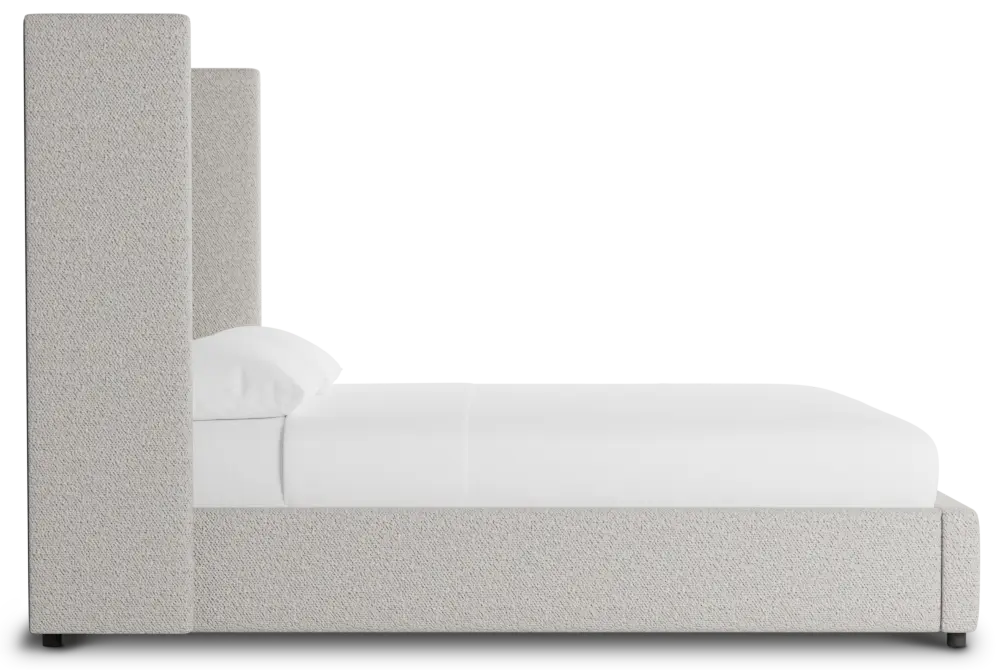 Captiva Gellar Gray 60" Upholstered Shelter Bed Captiva Gellar Gray 60" Upholstered Shelter Bed