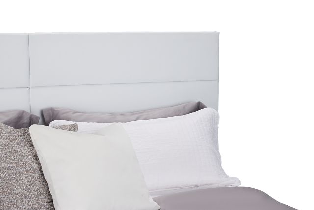 Doral White Uph Platform Bed