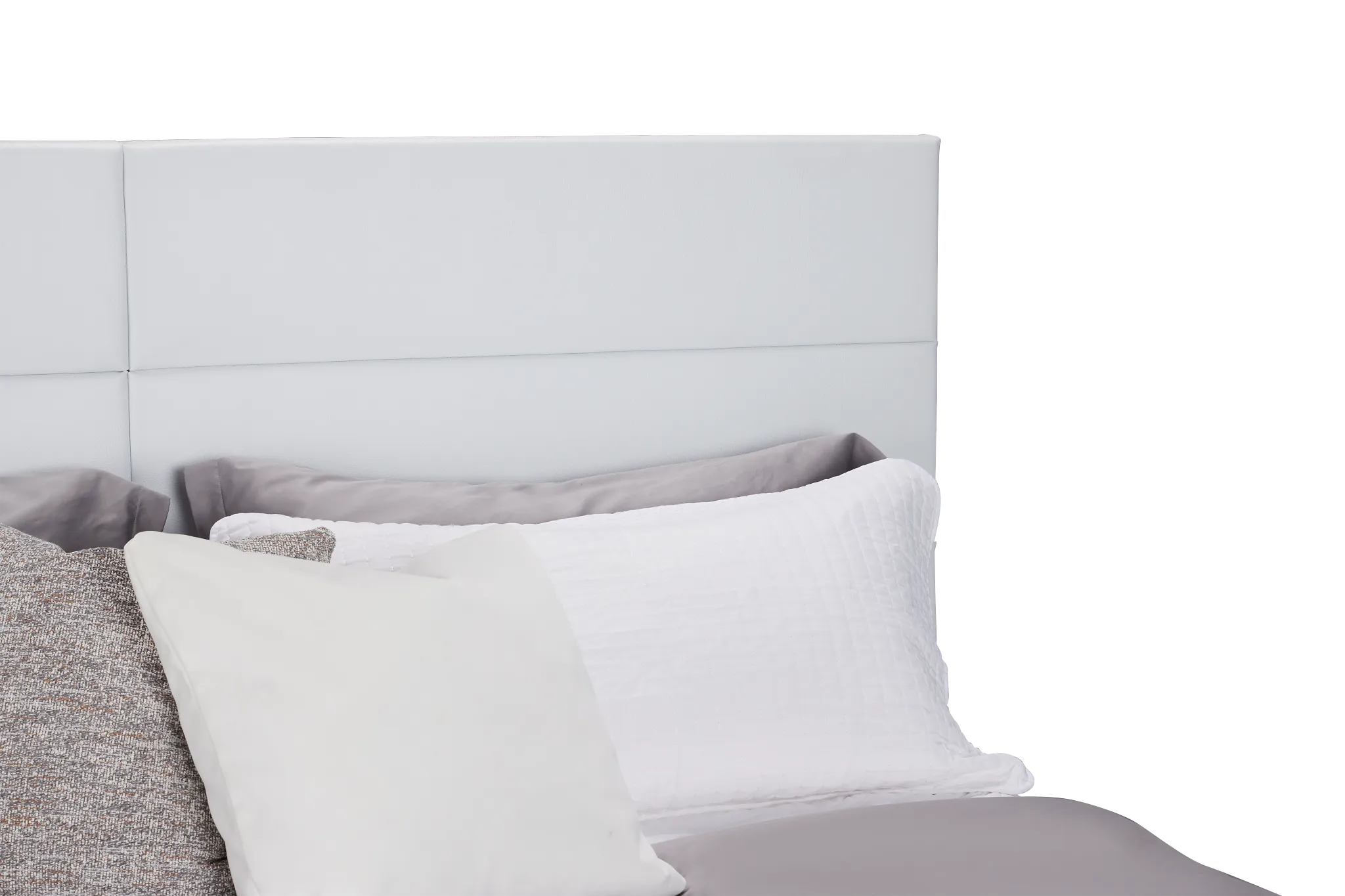 Doral White Uph Platform Bed