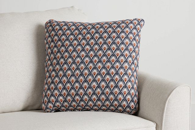 Morgan Orange Fabric 20" Accent Pillow