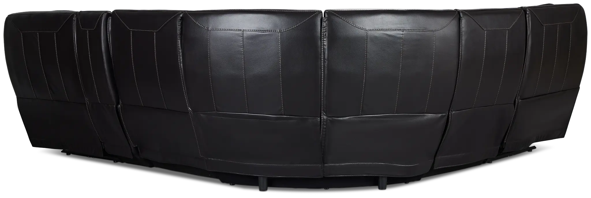 Casey Black Lthr/vinyl Medium Dual Power 2-arm Reclining Sectional Casey Black Lthr/vinyl Medium Dual Power 2-arm Reclining Sectional
