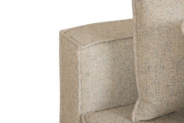 Tatum Beige Fabric Armless Chair