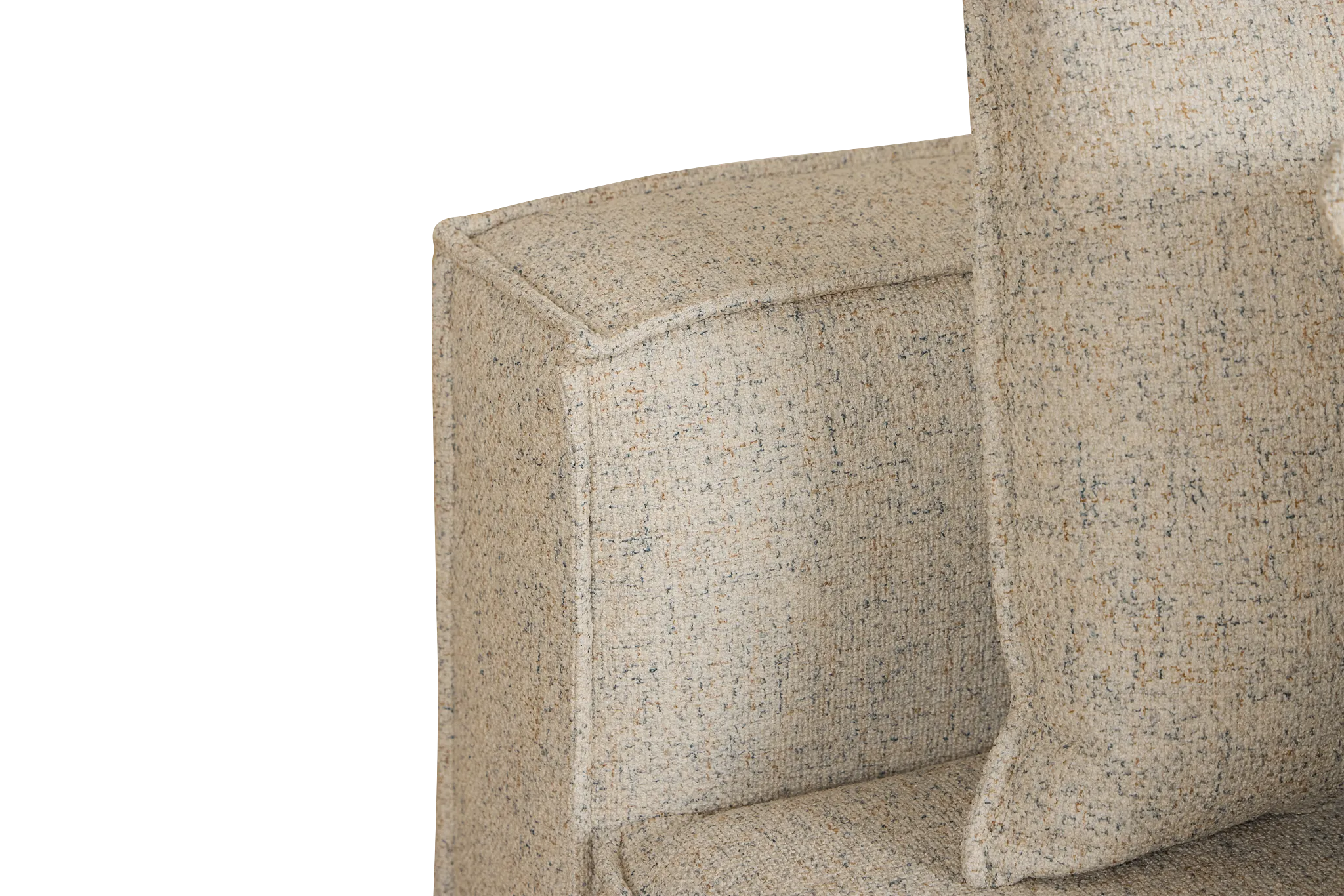 Tatum Beige Fabric Armless Chair