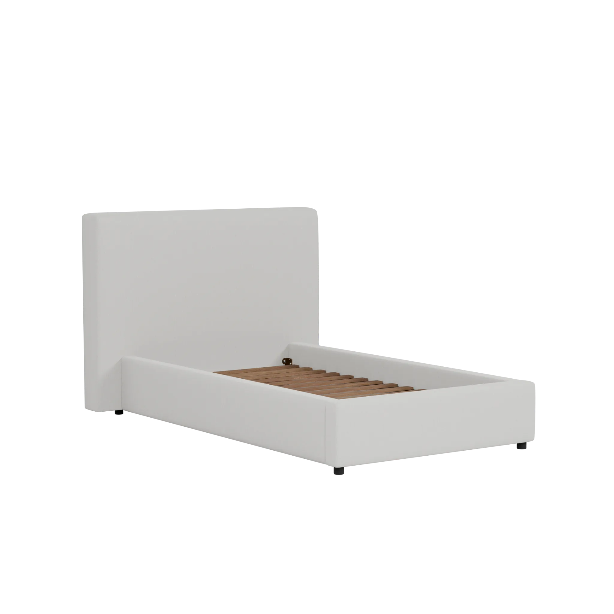 Grayton Delray Pewter 44" Upholstered Platform Bed