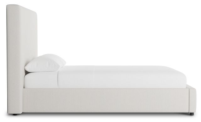 Grayton Lucy Light Beige 54" Upholstered Platform Bed