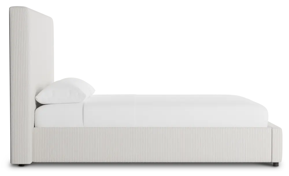 Grayton Lucy Light Beige 54" Upholstered Platform Bed Grayton Lucy Light Beige 54" Upholstered Platform Bed