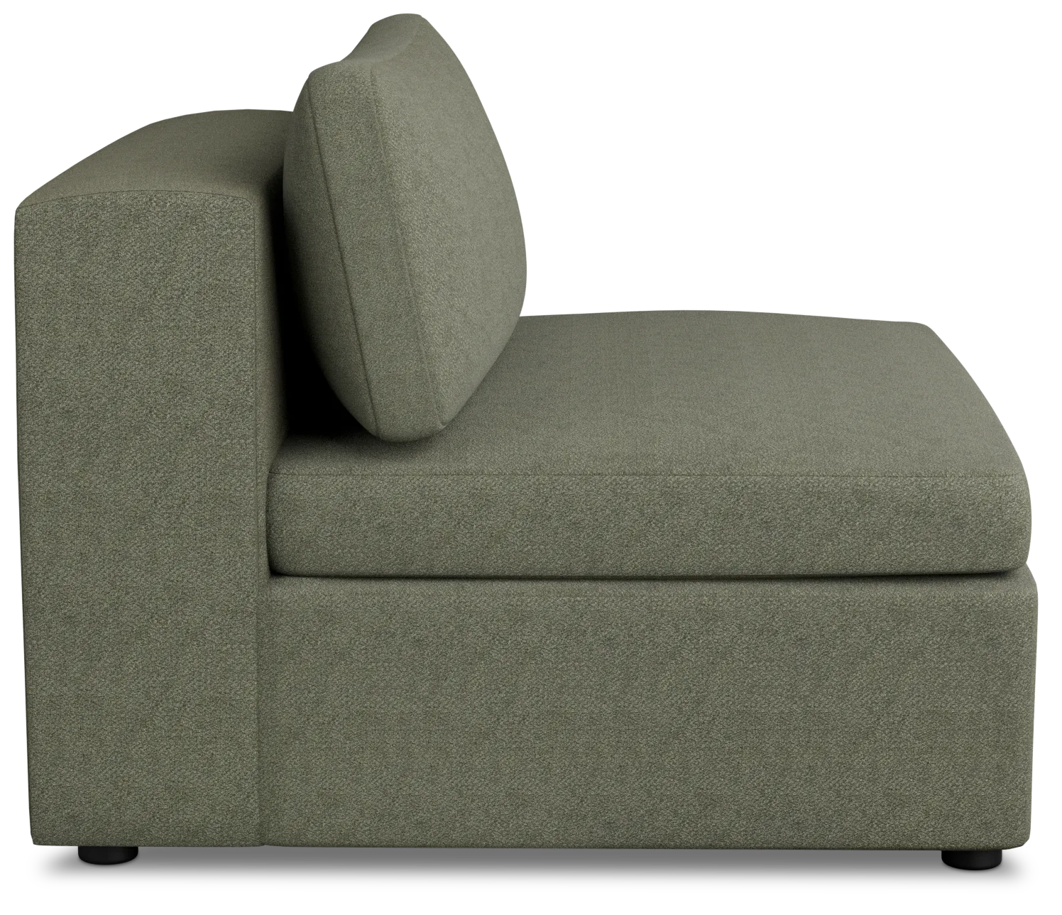 Destin Sutton Green Fabric Armless Chair