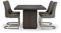 Madden Dark Tone Table & 4 Upholstered Chairs