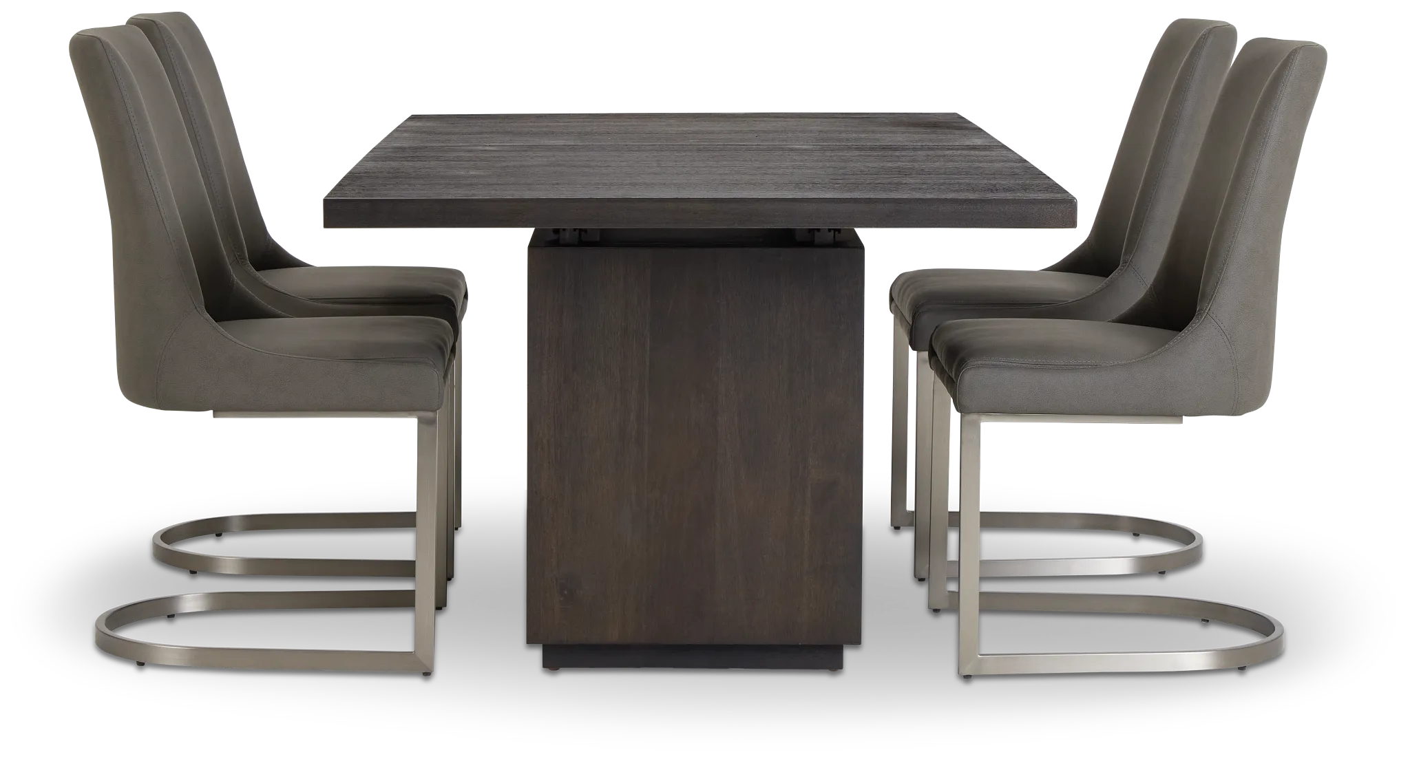 Madden Dark Tone Table & 4 Upholstered Chairs