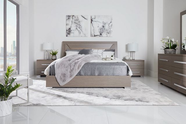 Lucca Gray Platform Bed