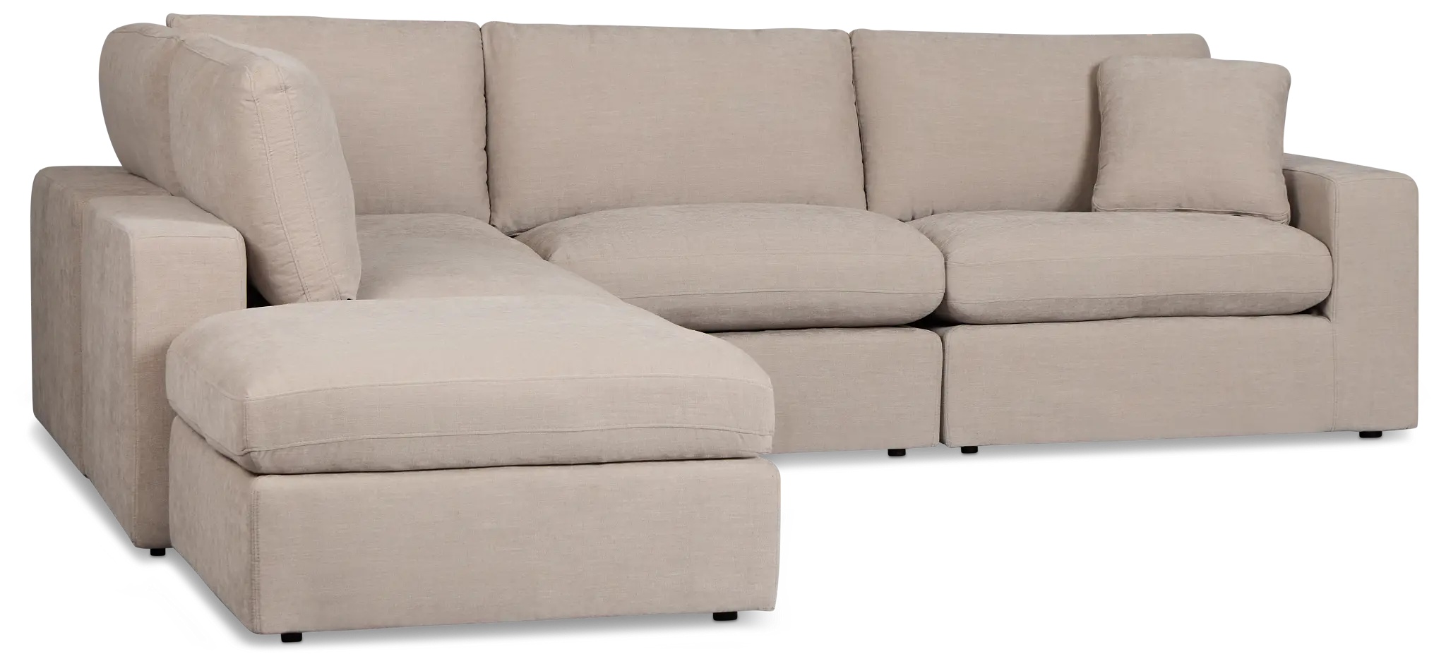 Breeze Taupe Fabric 5pc Bumper Sectional Breeze Taupe Fabric 5pc Bumper Sectional
