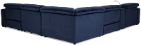 Gemma Navy Velvet Medium Triple Power Left Chaise Sectional