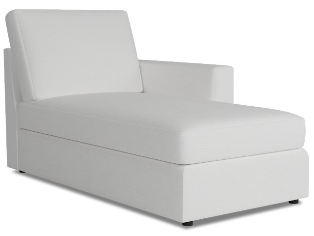 Citymod White Fabric Right Chaise
