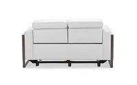 Atlas White Lthr/vinyl Power Reclining Loveseat