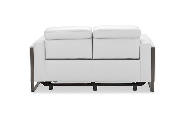 Atlas White Lthr/vinyl Power Reclining Loveseat