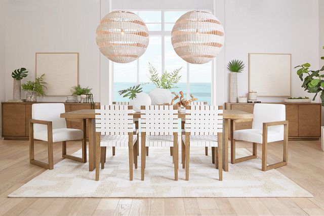 Haven Light Tone Wood Rectangular Table