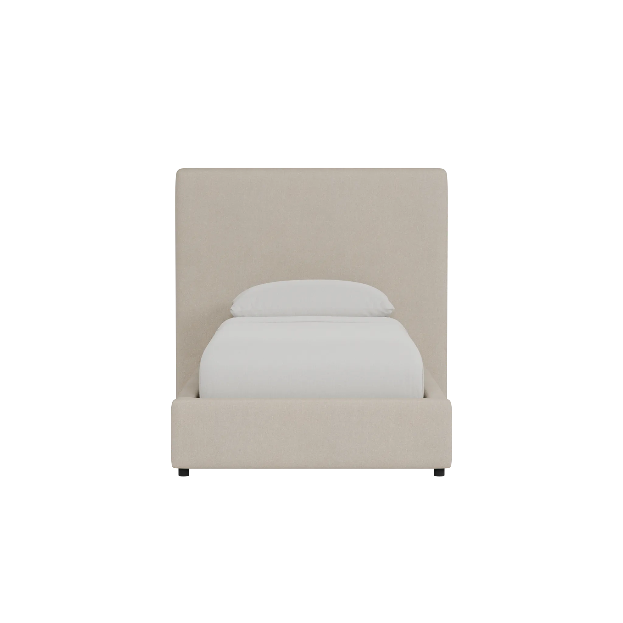 Grayton Peyton Beige 54" Upholstered Platform Bed