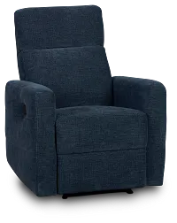 Rae Dark Blue Fabric Recliner