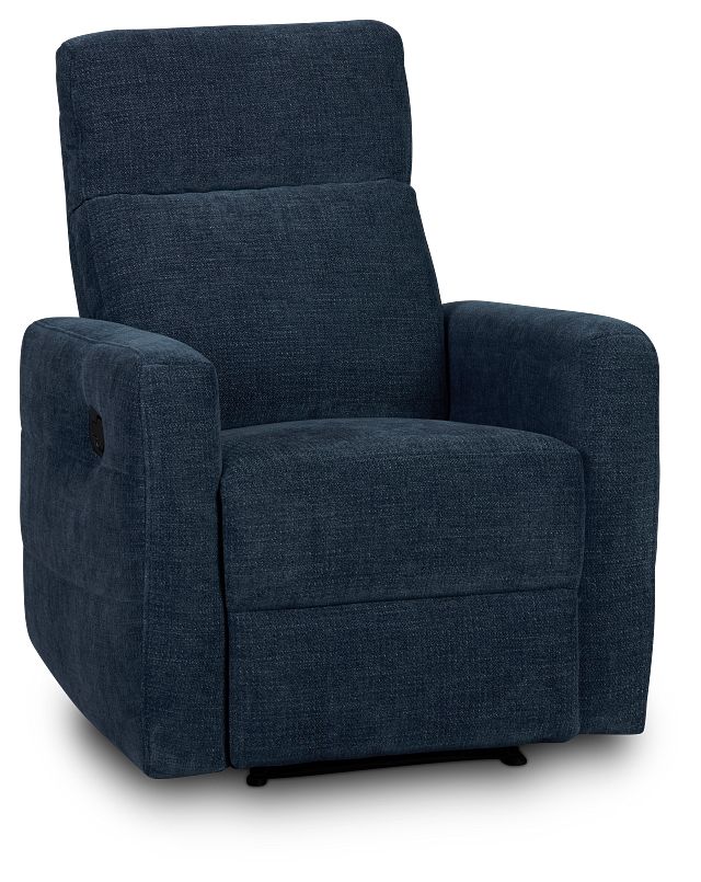 Rae Dark Blue Fabric Recliner