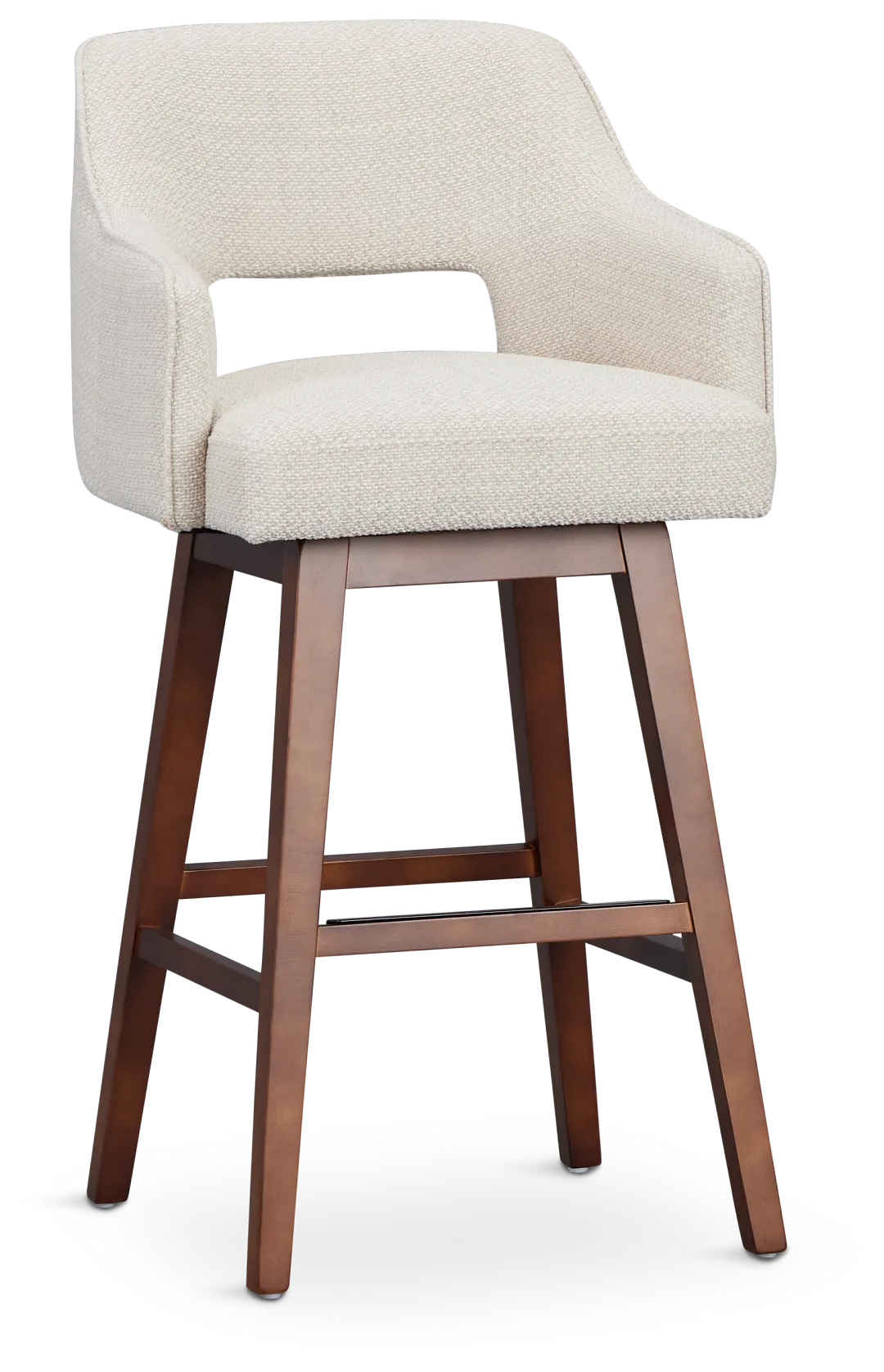 Oberlin Light Beige Fabric 30" Swivel Barstool
