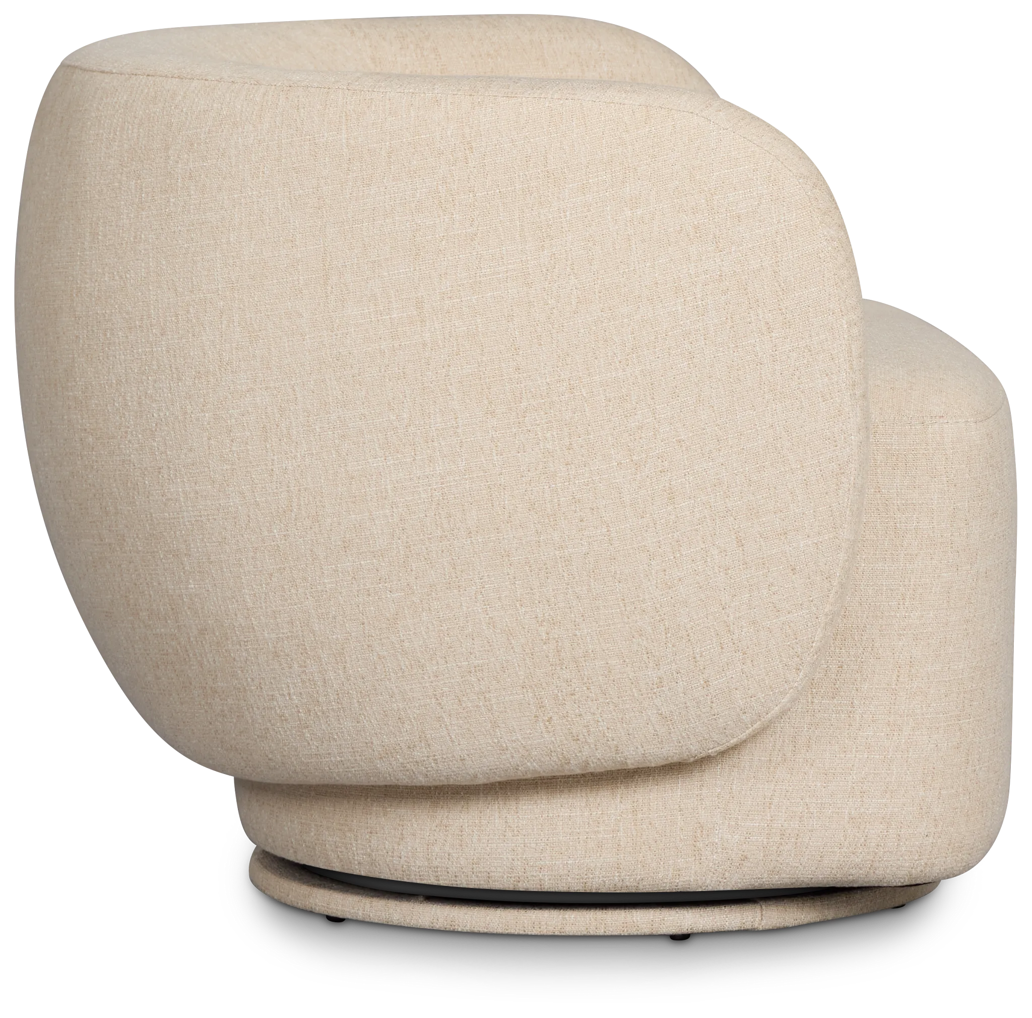 Cleo Beige Fabric Swivel Accent Chair