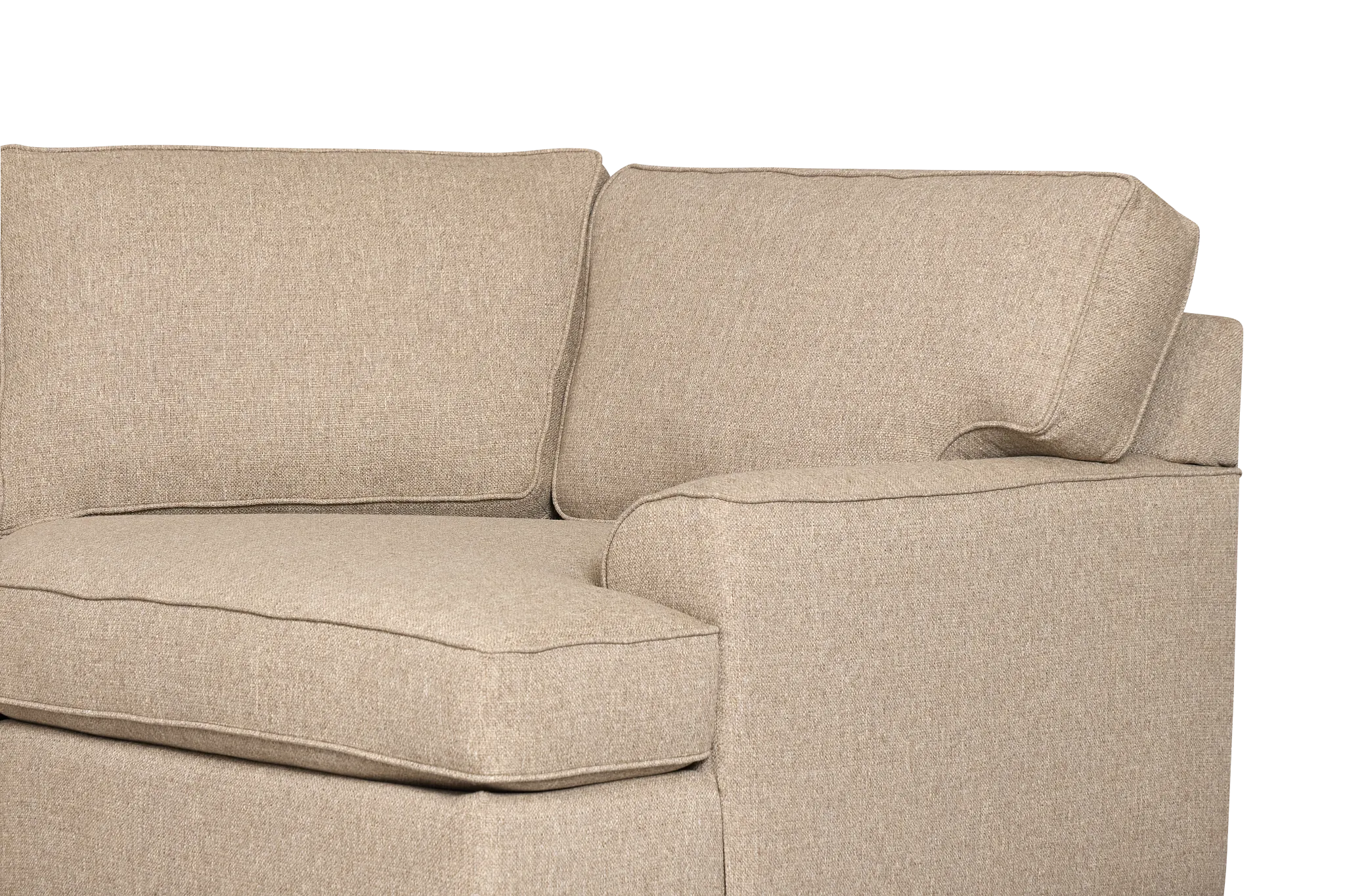 Sinclair Brown Fabric Right Cuddler Innerspring Sleeper Sectional