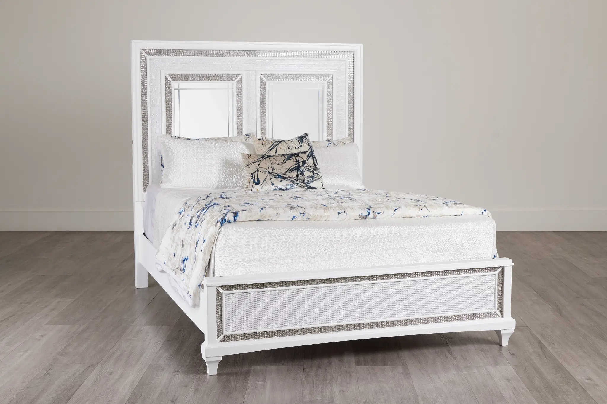 Milan White Panel Bed Milan White Panel Bed