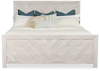 Delray White Panel Bed