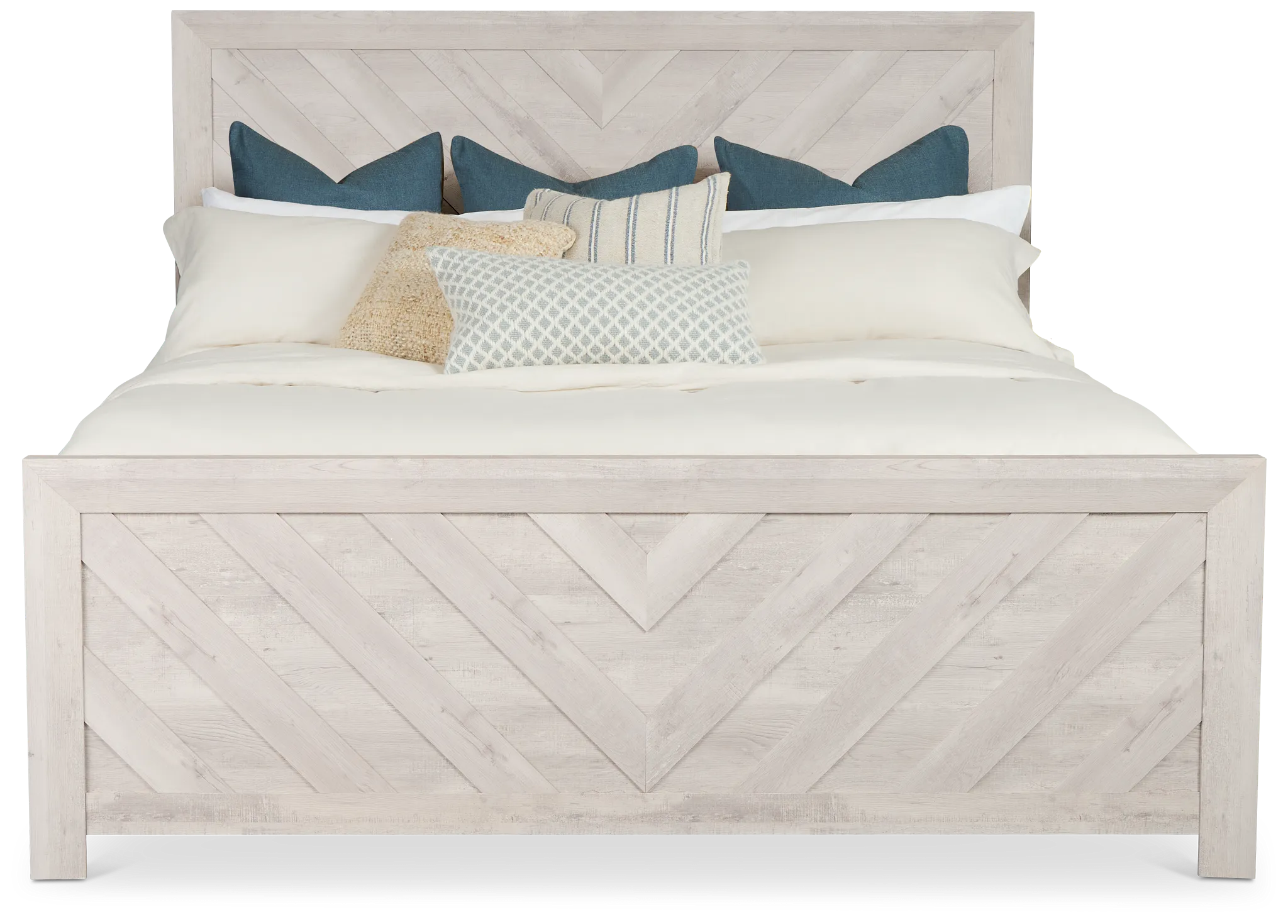 Delray White Panel Bed
