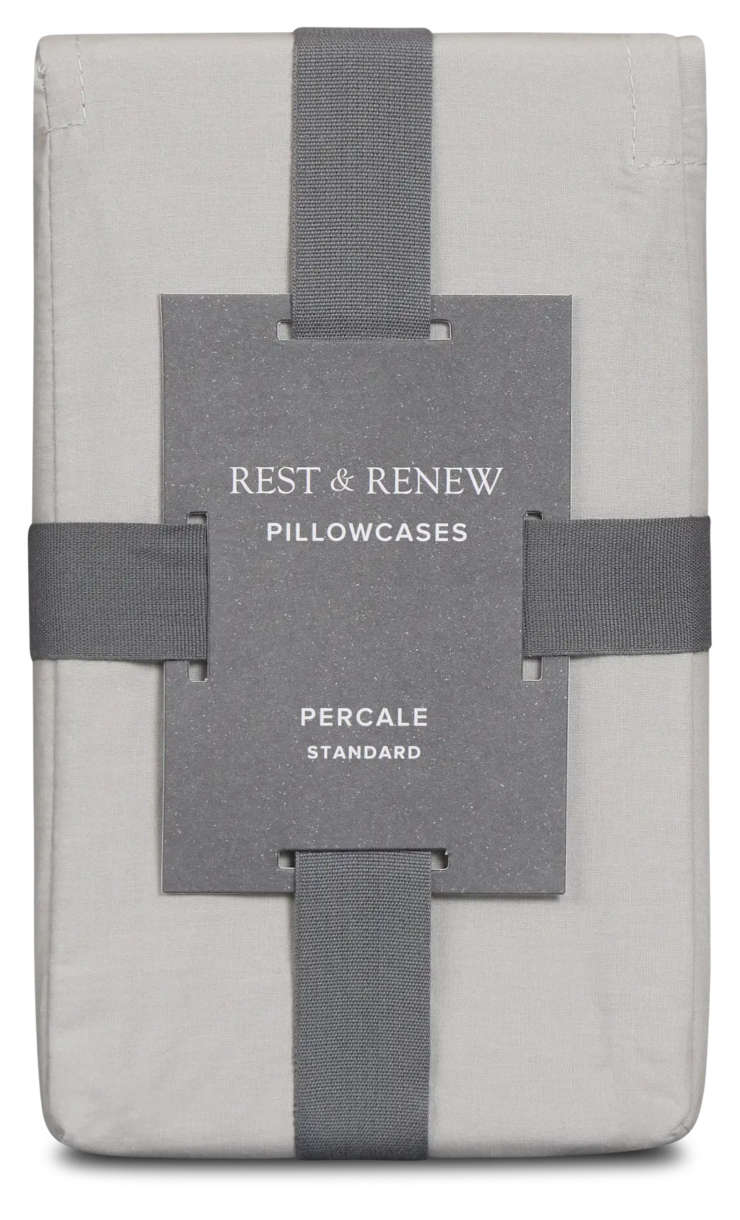 Rest & Renew Percale Cotton Gray 200 Thread Set Of 2 Pillowcases Rest & Renew Percale Cotton Gray 200 Thread Set Of 2 Pillowcases