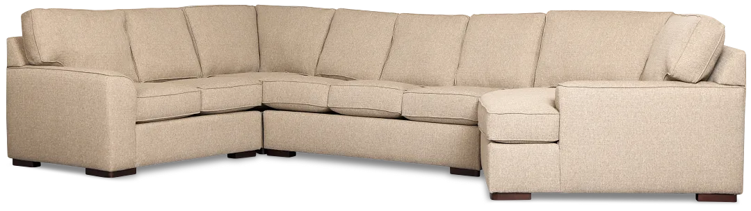 Sinclair Brown Fabric Right Cuddler Innerspring Sleeper Sectional