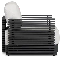 Monterey Black Aluminum Chair With Light Gray Cushions