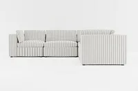 Destin Sea Lane Dark Gray Fabric 5-piece Modular Sectional