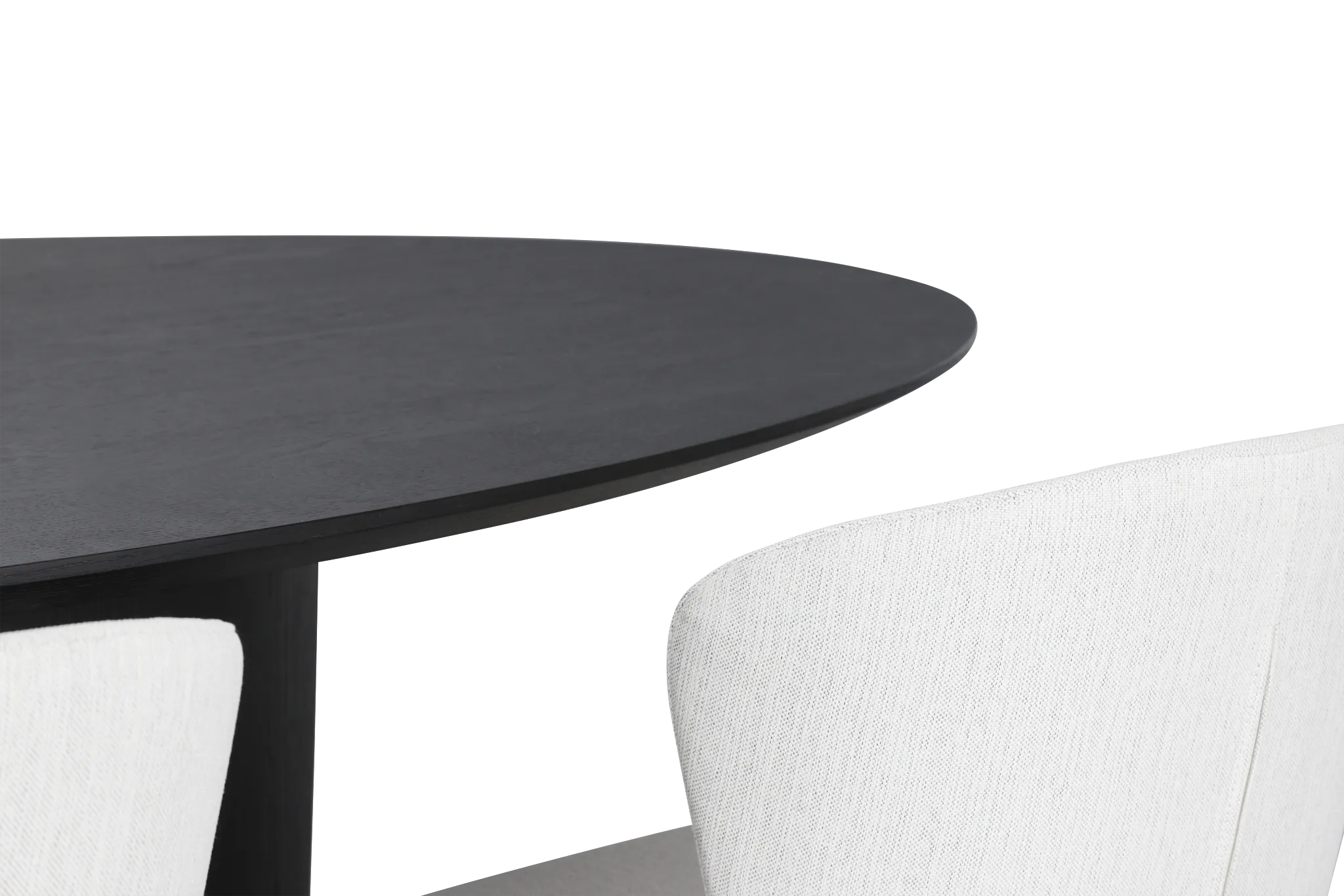 Nomad Black 78" Oval Table & 4 Light Beige Chairs W/ Black Legs