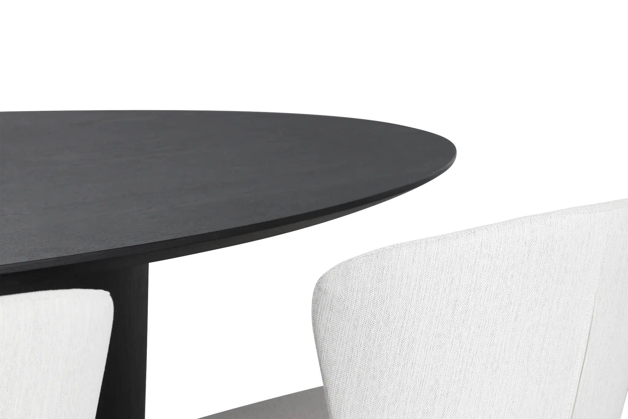 Nomad Black 78" Oval Table & 4 Light Beige Chairs W/ Black Legs Nomad Black 78" Oval Table & 4 Light Beige Chairs W/ Black Legs