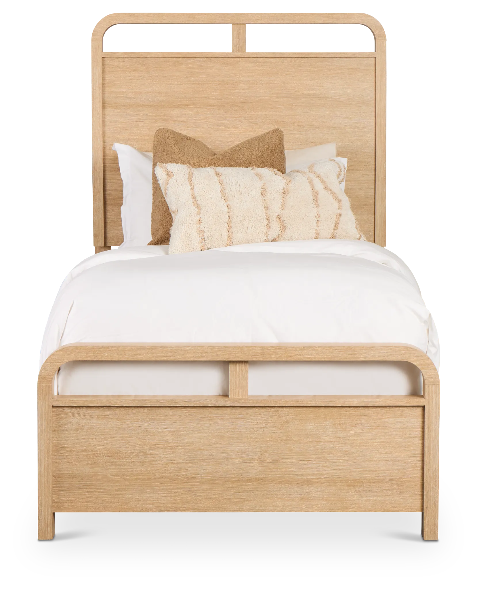 Lyndie Light Tone Panel Bed