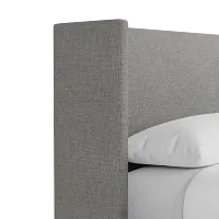 Captiva Linen Gray 48" Upholstered Shelter Bed