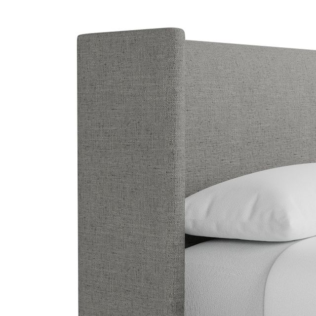 Captiva Linen Gray 48" Upholstered Shelter Bed