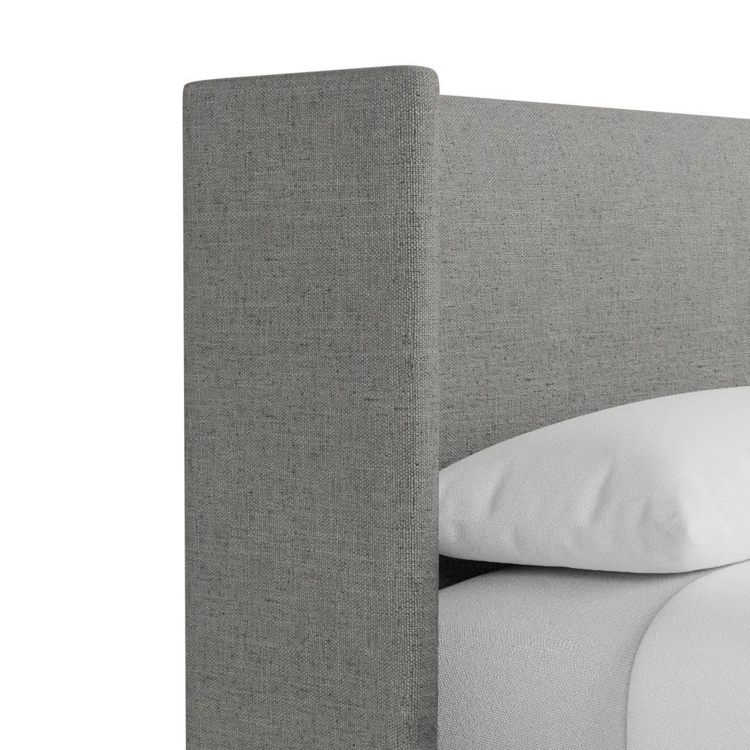 Captiva Linen Gray 48" Upholstered Shelter Bed Captiva Linen Gray 48" Upholstered Shelter Bed