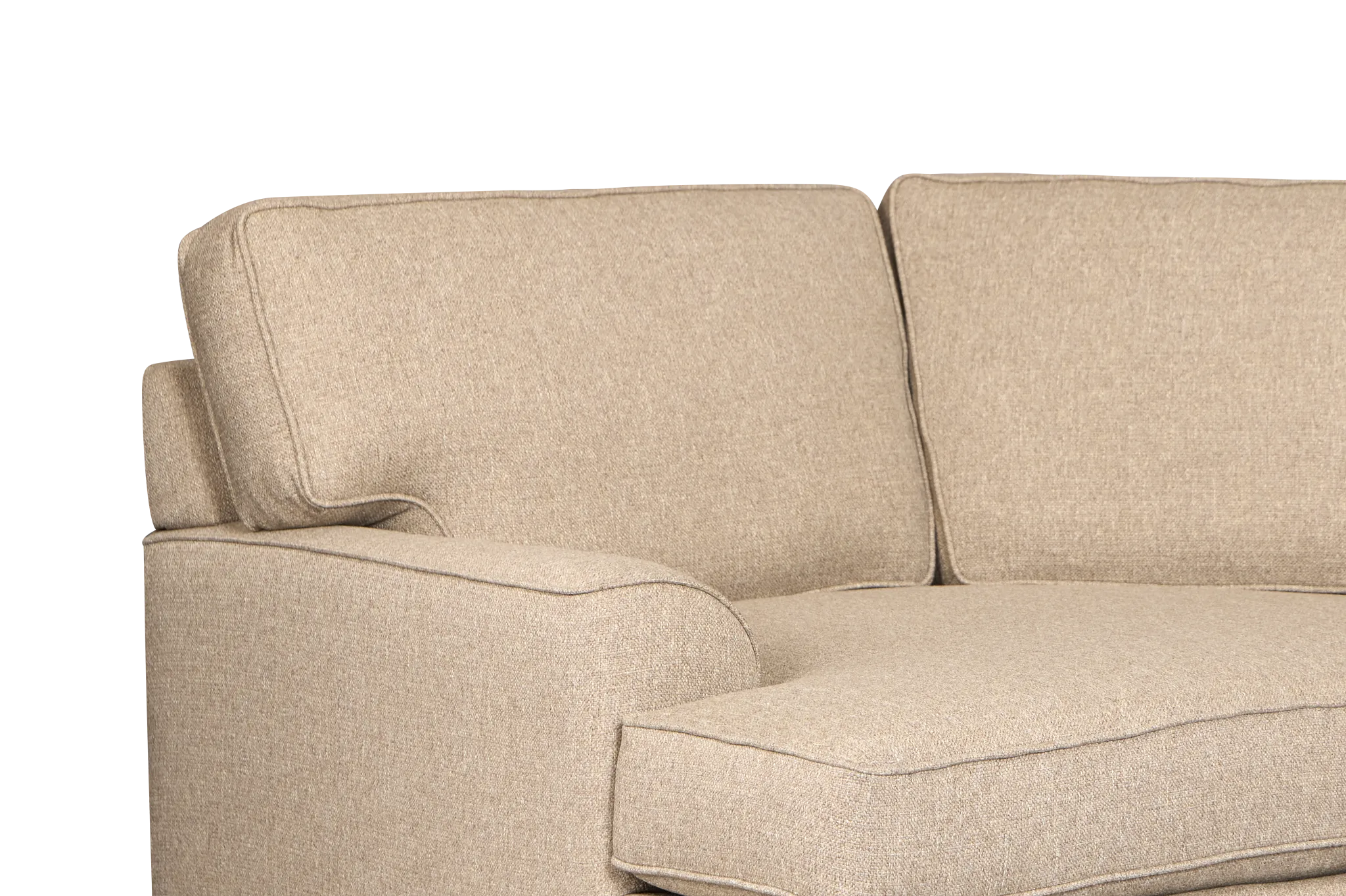 Sinclair Brown Fabric Right Chaise Cuddler Sectional