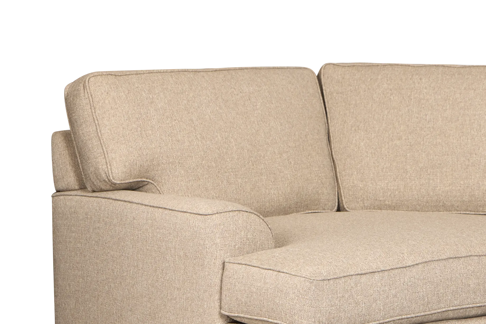 Sinclair Brown Fabric Right Chaise Cuddler Sectional Sinclair Brown Fabric Right Chaise Cuddler Sectional