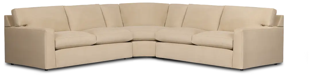 Hudson Beige Fabric Small 2-arm Wedge Sectional Hudson Beige Fabric Small 2-arm Wedge Sectional
