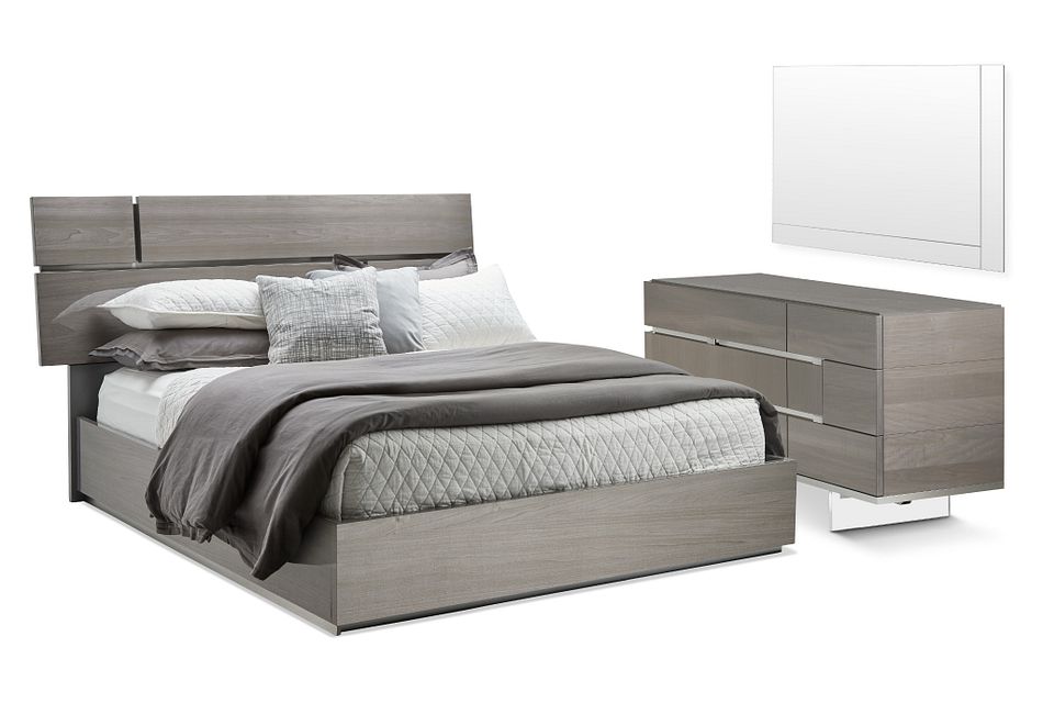 Packages make it easy to complete your bedroom without the headache of shopping for cozy or classy, european inspired or traditionally american, there's a collection of bedroom furniture that easily matches your room and your lifestyle. athena dark gray platform bedroom